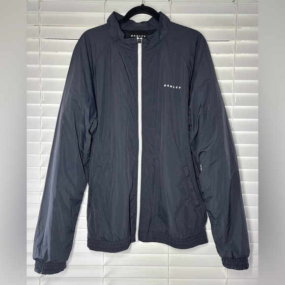 Oakley Jacket Mens XXL Legacy Ellipse Zip Up Performance Outerwear Swooshy NEW - Picture 1 of 6